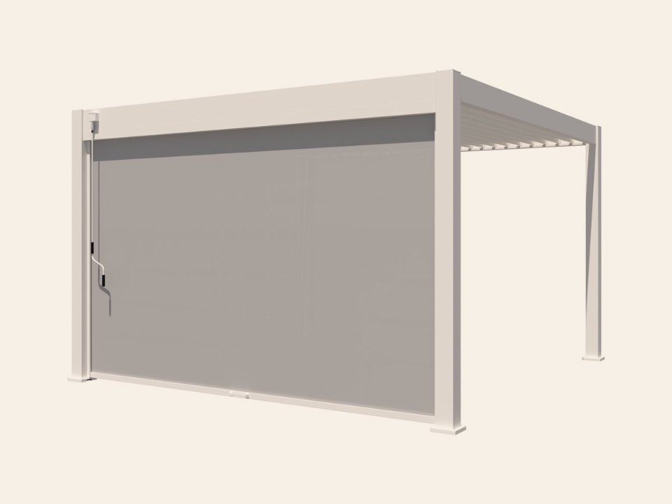 Aluminium overkapping Windscherm 265 cm wit