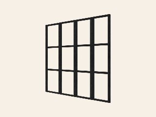 Complete set steellook glaswand zwart B180 x H224 cm (4x wand van 45 cm)