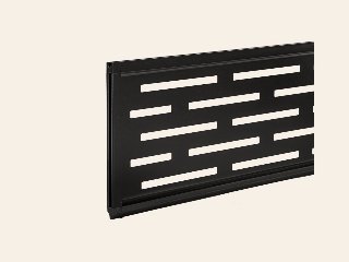 PuraFence aluminium decoratiepaneel 28,1 × 178,5 cm, zwart