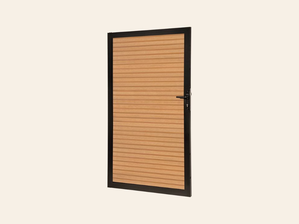 PuraFence aluminium poortframe 180,0 × 100,0 cm, zwart