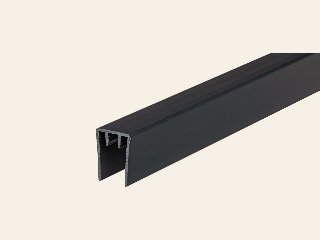 U-bovenprofiel PVC antraciet 1790 mm t.b.v. composiet schermplank