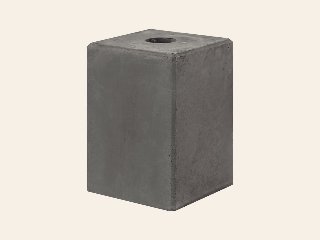 Betonsokkel antraciet 14,0 × 14,0 × 20,0 cm Gat Ø40 mm