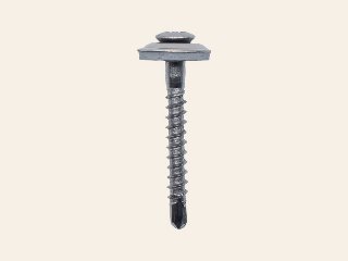 Daktrimschroef RVS A2 4,5 × 40 mm, boorpunt, EPDM Ring 15 mm (doos 50 stuks)