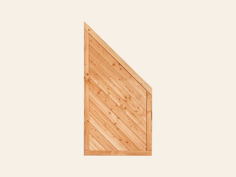 Tuinscherm Kufstein, douglas, RVS-geschroefd, 90 × 180/90 cm