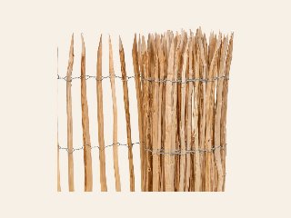Hazelaarrol, 3 draden, latafstand 4 tot 5 cm L460 x H100 cm