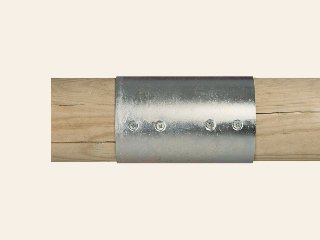 Gegalvaniseerde verbindingsstukken ø10 cm 2-weg (2-delig)