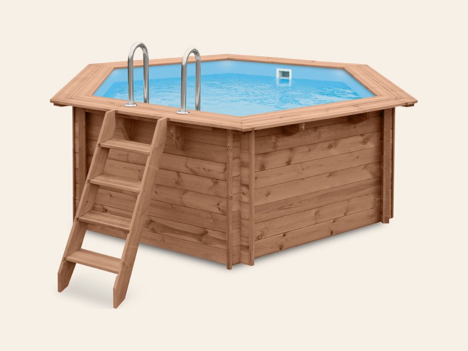 Luxe houten zwembad Mambo Beach 355 × 307 × 116 cm