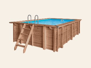 Luxe houten zwembad Santa Cruz 502 × 322 × 122 cm