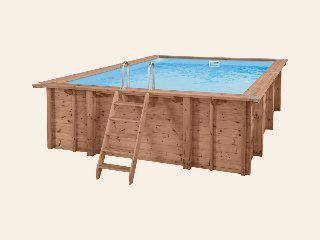 Luxe houten zwembad Playa Lagun 600 × 419 × 129 cm