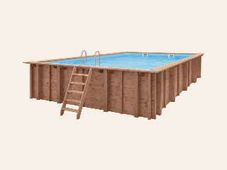 Luxe houten zwembad Playa Forti 834 × 492 × 136 cm