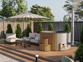 Hottub Deluxe ø200 cm Thermowood