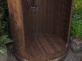 Buitendouche barrel Ø130 cm, 42 mm, Thermowood, foto 2