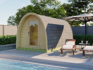 Sauna POD Tolva 480 cm, 38 mm, onbehandeld