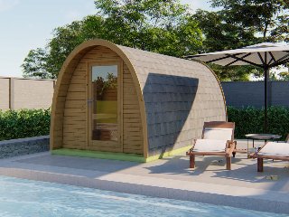 Sauna POD Tolva 480 cm, 42 mm, Thermowood