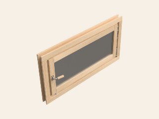 Uitzetraam enkel 132 × 63 cm