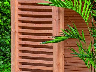 Spijlen wand horizontaal Red Class Wood 99 × 234 cm