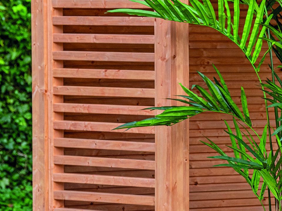 Spijlen wand horizontaal Red Class Wood 99 × 234 cm