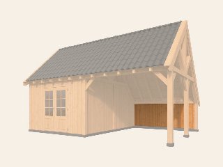 Verticale Wand Wisselsponning Type F Red Class Wood 300 × 140 cm