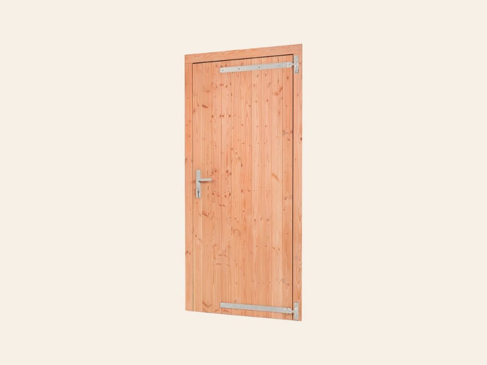 Red Class Wood enkele dichte deur, RD Enkele deur B1000 x H2050 mm buitenmaat (rvs / verzinkt beslagset)
