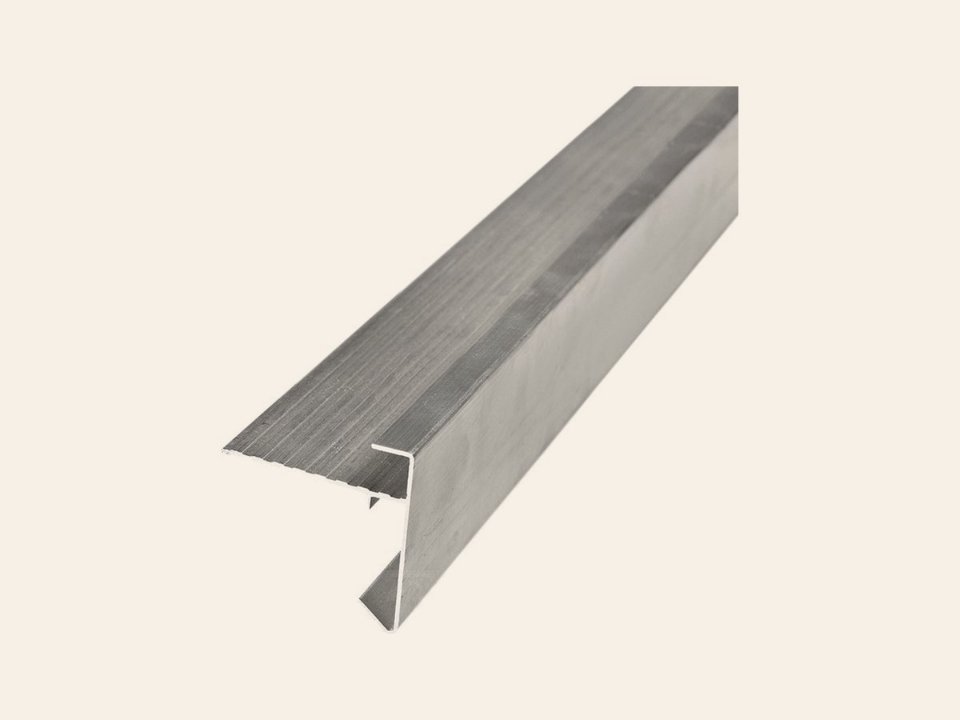 Aluminium daktrim recht 4,5 × 4,5 × 250 cm