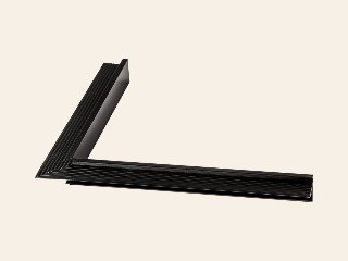 Aluminium daktrim binnenhoek RAL9005 4,5 × 4,5 × 50 cm