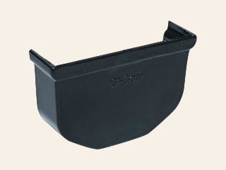 Kunststof minigoot Eindstuk 65 mm zwart