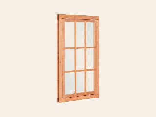 Red Class Wood uitzetraam, 9-ruits Uitzetraam B1000 x H1554 mm sponningmaat (rvs beslagset)