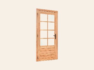 Douglas enkele glas deur dubbelglas 8-ruits B1100xH2150 mm buitenmaat, linksdraaiend