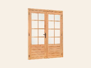 Douglas dubbele glas deur dubbelglas 8-ruits B2050xH2150 mm buitenmaat, linksdraaiend