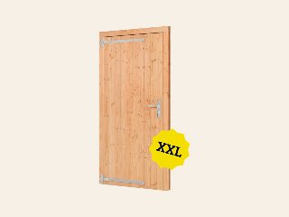 Douglas enkele klampdeur XXL B1200xH2150 mm buitenmaat, linksdraaiend (rvs / verzinkt beslagset)