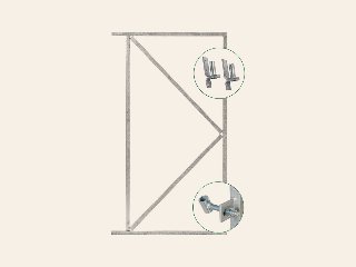 IJzeren deurframe