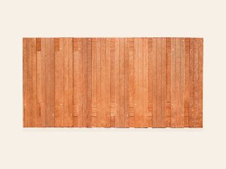 Tuinscherm Dronten, keruing hardhout, RVS-geschroefd, 21-planks (19+2)