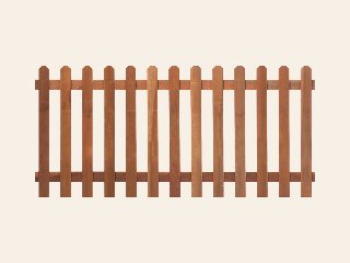 Hardhouten tuinhek recht