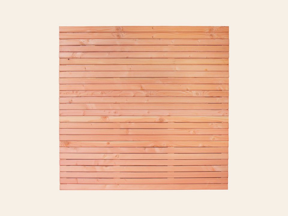 Rhombusscherm Klagenfurt, douglas, RVS-geschroefd, enkelzijdig bekleed, 30-planks (26+4)