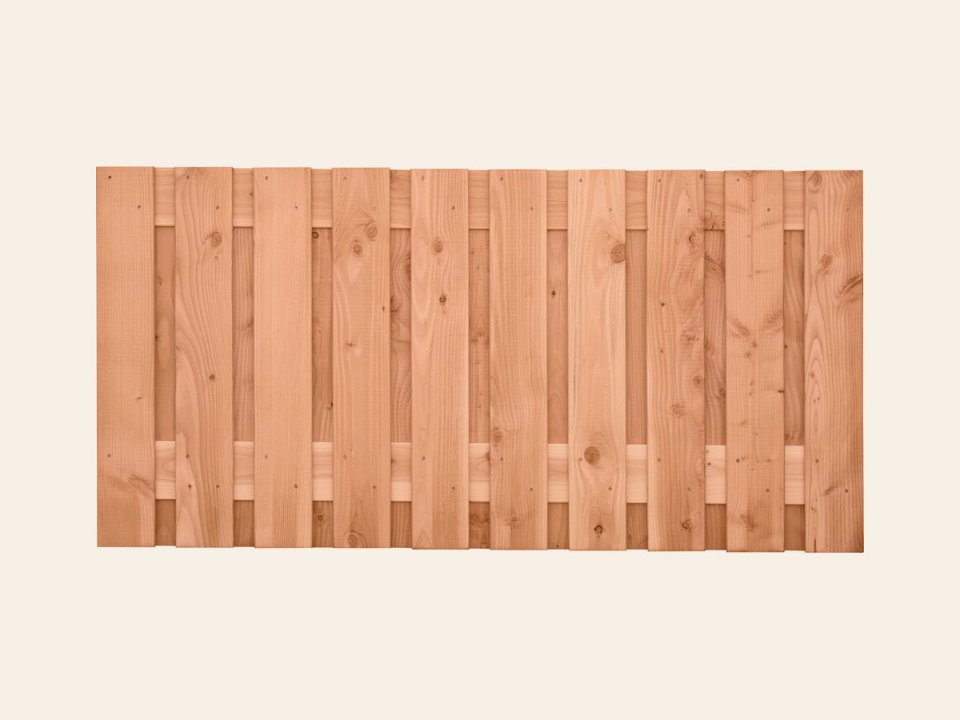 Tuinscherm Zwarte Woud, douglas, RVS-geschroefd, 21-planks (19+2)