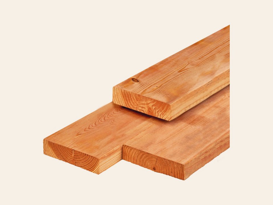 Red Class Wood vuren ligger geïmpregneerd, geschaafd, ronde hoeken