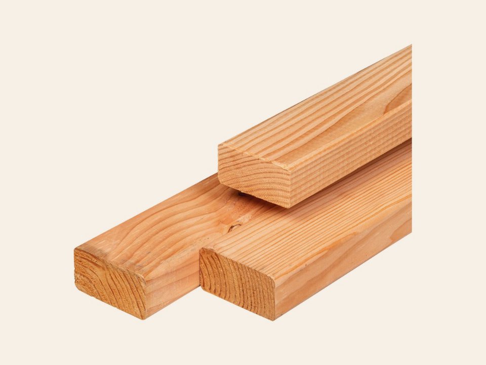 Douglas regel fijnbezaagd, scherpkantig