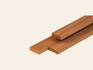 Thermoline ayous hardhout plank thermisch gemodificeerd, geschaafd