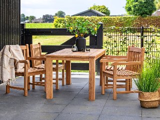 Tuintafel teak solide rustiek