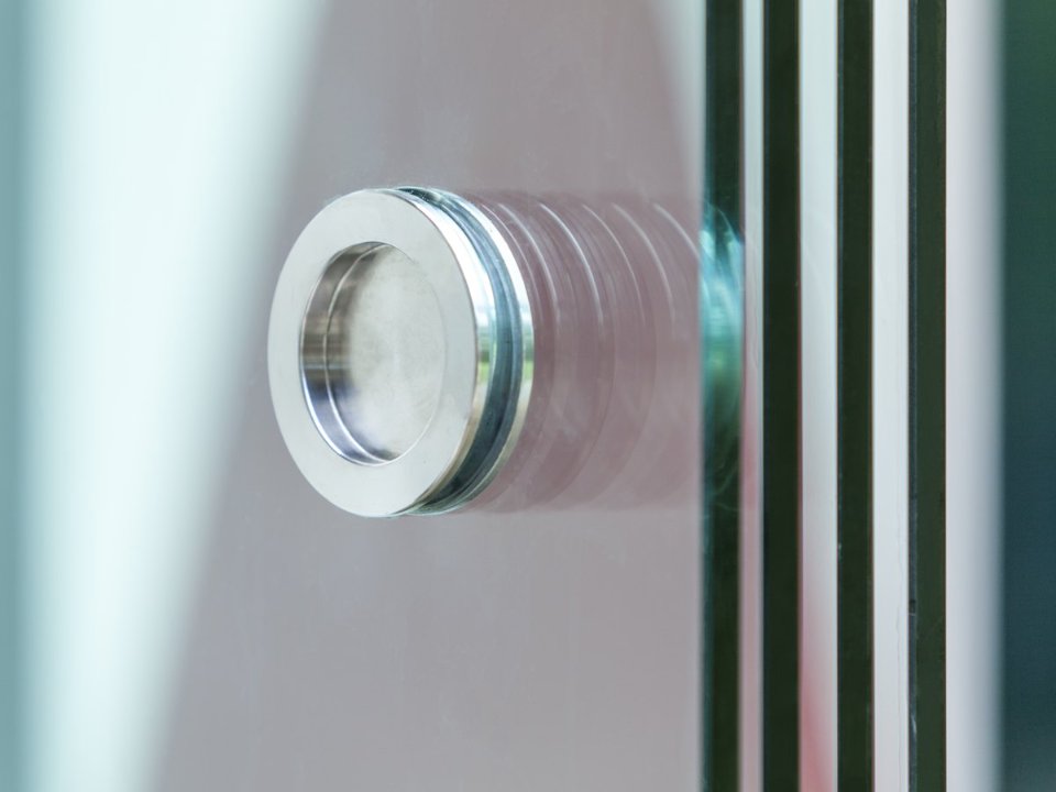 Deurgreep plakhandvat RVS rond 65 mm, set van 2