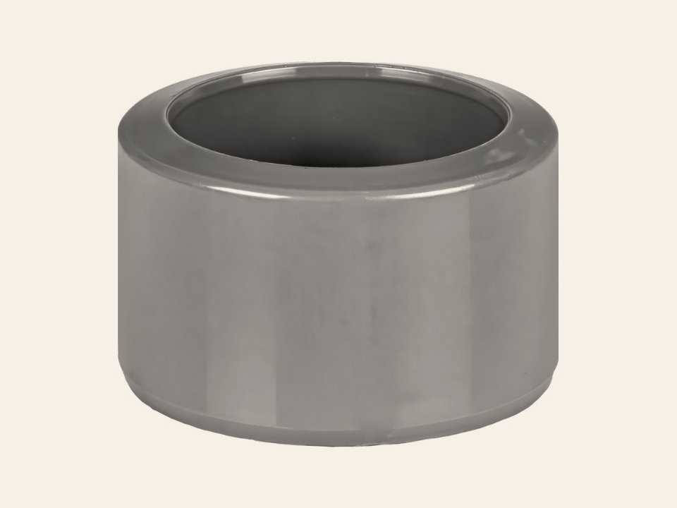 HWA verloopring, pvc, grijs, 80 × 60 mm