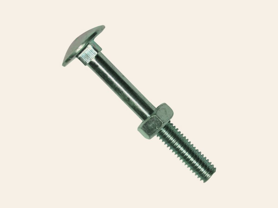 Slotbout DIN 603 met zeskantmoer DIN 555