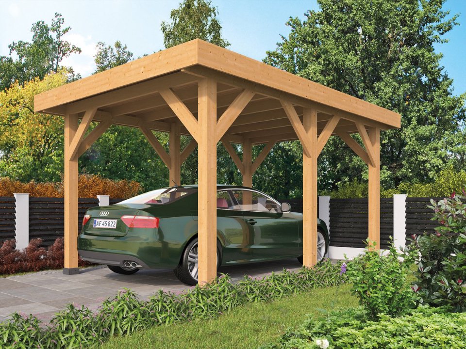 Carport Sloten douglas fijnbezaagd 350 × 500 cm