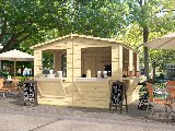 Kiosk Moose, 16 mm, vuren onbehandeld, 300 × 300 cm, incl. vloer, foto 2