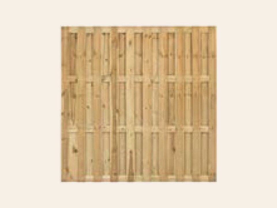 Tuinscherm Ermelo, groen geïmpregneerd grenen, geniet, 23-planks (19+4) 180 × 180 cm