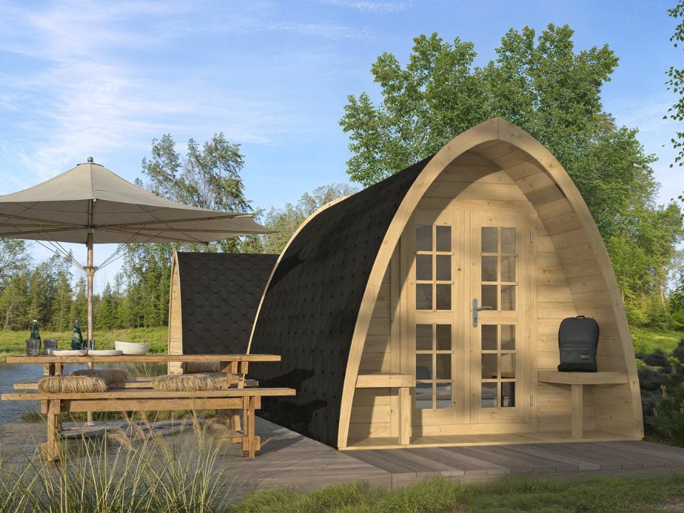 Camping POD, 28 mm, vuren onbehandeld