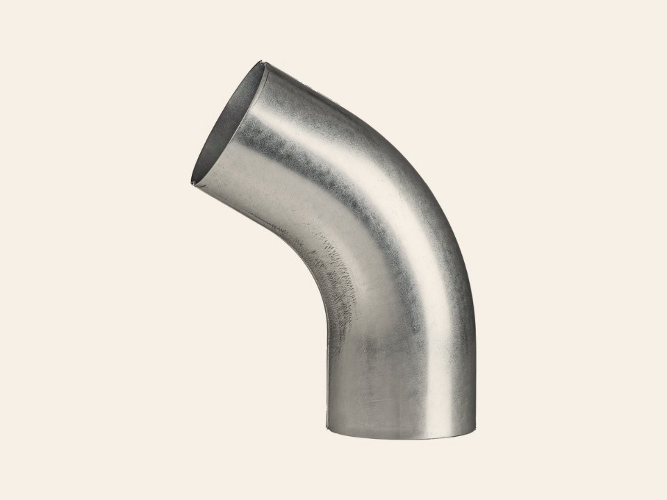 HWA buisuitloop met bocht, ø90 mm