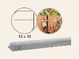 Betonpaal glad met diamantkop 10 × 10 cm (Berton IJssel), foto 4