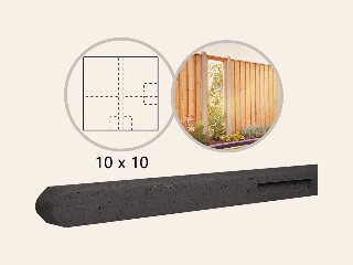 Betonpaal stampmotief 10 × 10 cm