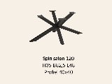 Metalen onderstel Spin 120 salon zwart RAL9005 - . Profiel, foto 2